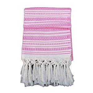 7662 Mexican Handmade Cotton Dotted Rebozo Shawl